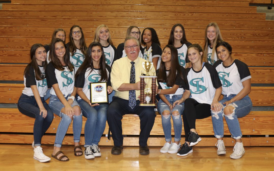 Mr Cloyd and the Cheer Team Celebrate a Successful Year