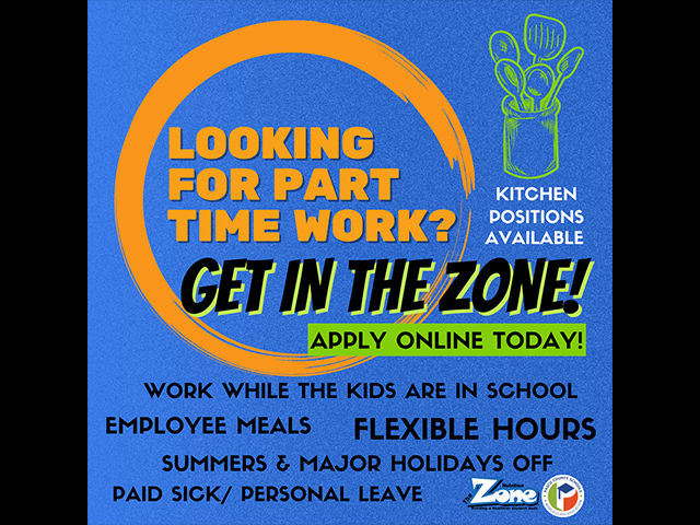 Part-time positions available in the SLHS Cafeteria! Join the Pasco County Schools community! Click here to apply today: